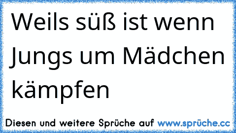 Weils süß ist wenn Jungs um Mädchen kämpfen  ღ ♥