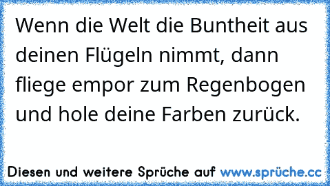 Farben regenbogen spruch