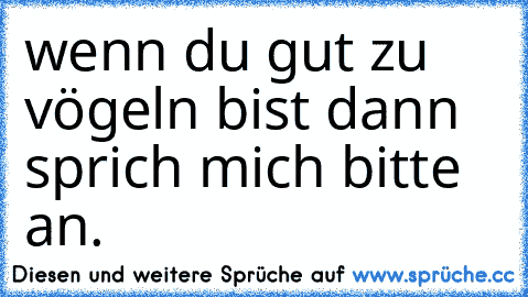 wenn du gut zu vögeln bist dann sprich mich bitte an.