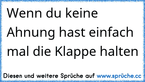 Wenn du keine Ahnung hast einfach mal die Klappe halten