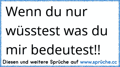 Sehr mir viel sprüche du bedeutest Du bedeutest