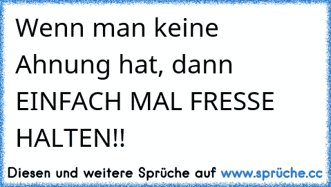 Wenn man keine Ahnung hat,
 dann EINFACH MAL FRESSE HALTEN!!