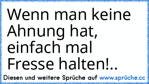 Wenn man keine Ahnung hat, einfach mal Fresse halten!..