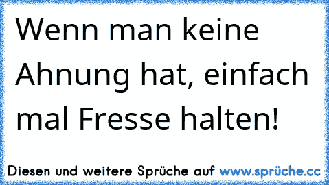 Wenn man keine Ahnung hat, einfach mal Fresse halten!