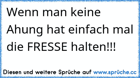 Wenn man keine Ahung hat einfach mal die FRESSE halten!!!