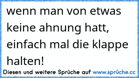 wenn man von etwas keine ahnung hatt, einfach mal die klappe halten!