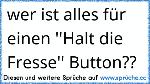 wer ist alles für einen ''Halt die Fresse'' Button??