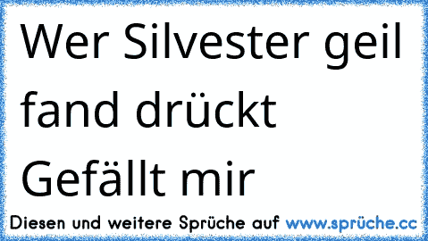 Wer Silvester geil fand drückt Gefällt mir