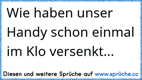 Wie haben unser Handy schon einmal im Klo versenkt...