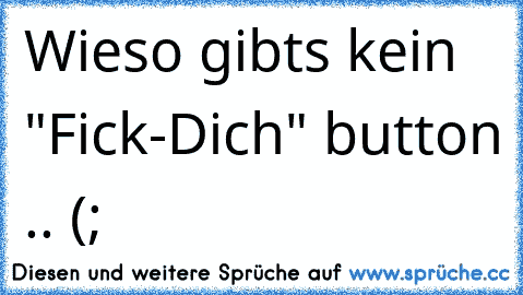 Wieso gibts kein "Fick-Dich" button .. (;