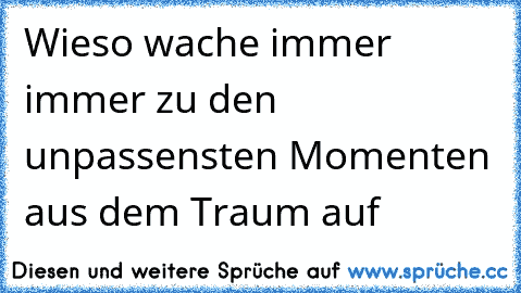 Wieso wache immer immer zu den unpassensten Momenten aus dem Traum auf