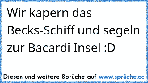 Wir kapern das Becks-Schiff und segeln zur Bacardi Insel :D