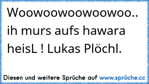 Woowoowoowoowoo.. ih murs aufs hawara heisL ! Lukas Plöchl.