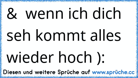 & ´ wenn ich dich seh kommt alles wieder hoch ): 