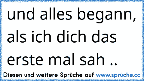 » und alles begann, als ich dich das erste mal sah ..♥ «