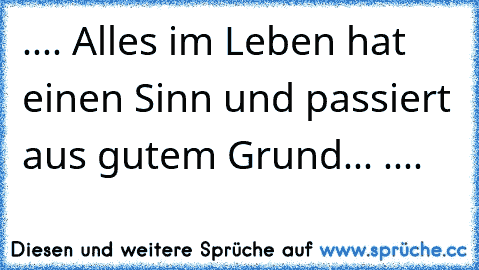 ..●°°●.. Alles im Leben hat einen Sinn und passiert aus gutem Grund... ..●°°●..