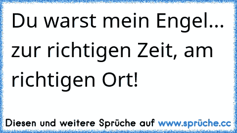 ☆ Du warst mein Engel... zur richtigen Zeit, am richtigen Ort!  ☆