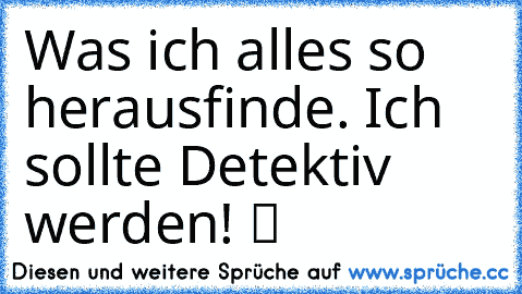 ☆Was ich alles so herausfinde. Ich sollte Detektiv werden!☆ ツ