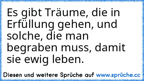 ♡ Es gibt Träume, die in Erfüllung gehen, und solche, die man begraben muss, damit sie ewig leben. ♡