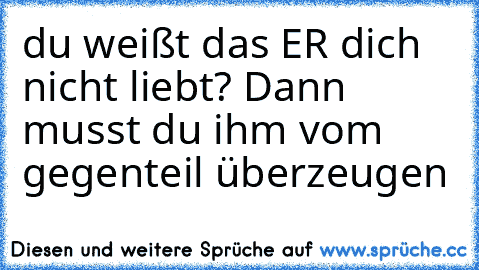 ♥ du weißt das ER dich nicht liebt? Dann musst du ihm vom gegenteil überzeugen ♥