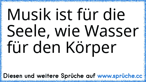 ♥Musik ist für die Seele, wie Wasser für den Körper♥